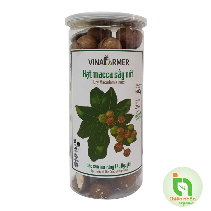 Hạt macca sấy nứt Vinafarmer 500g Dry Macadamia Nuts