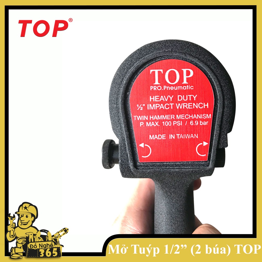 Dụng cụ mở bu long bằng khí nén 1/2" 2 Búa cao cấp TOP