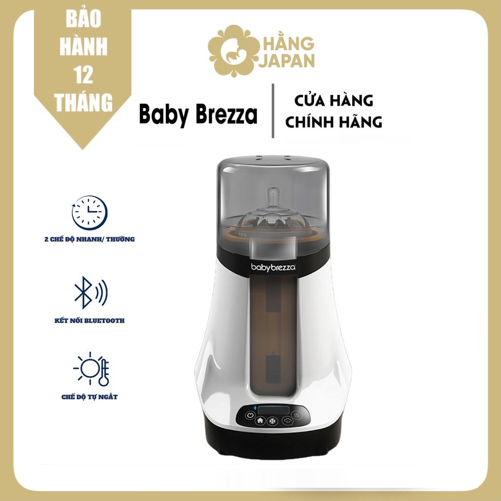 Máy hâm sữa Baby Brezza có kết nối Bluetooth hàng chính hãng bảo hành 1 năm