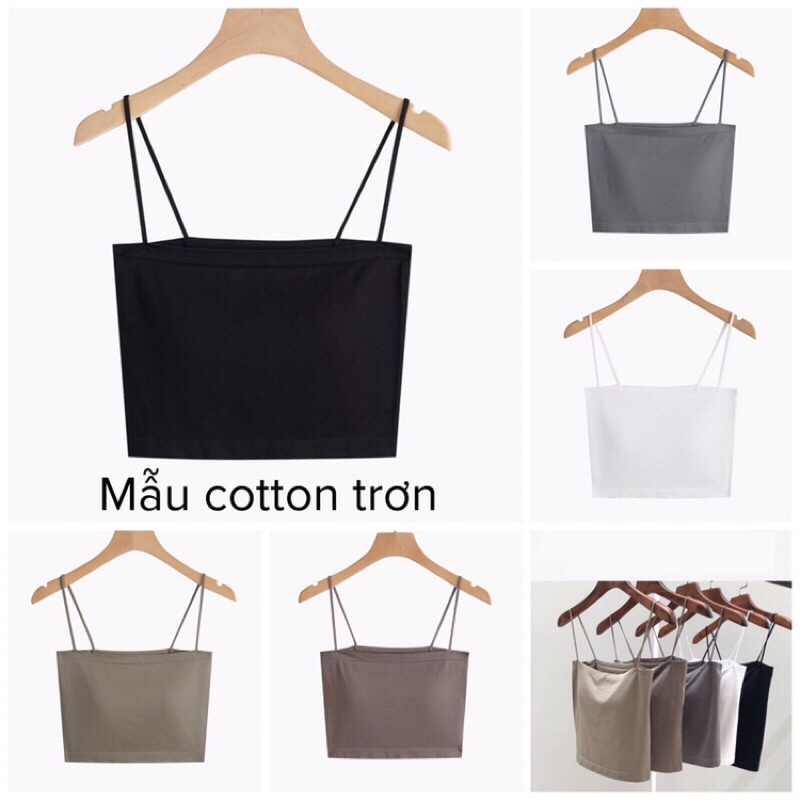 Áo Bra Nữ Quây Ống Có Mút Ngực 2 dây - Áo Lót Học Sinh cấp 2 cấp 3 cấp 1 mút mỏng màu trắng da đen