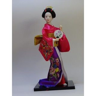 Mô Hình Búp Bê Geisha Mặc Kimono Lụa Kiểu Nhật Hàn Đơn Giản Hiện Đại Trang Trí Nội Thất