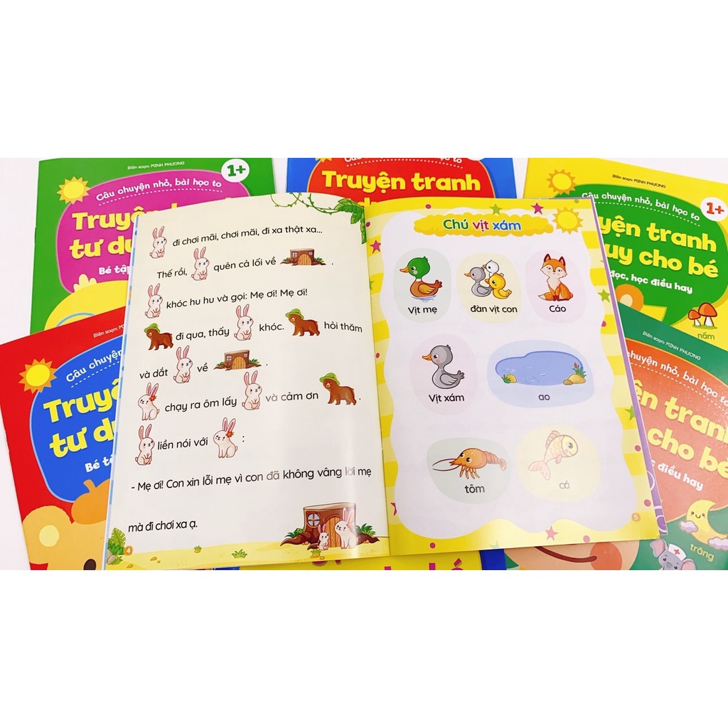 Sách - Truyện tranh tư duy Bé tập đọc, học điều hay  chăm ngoan hiếu thảo kiên trì rèn luyện thông minh 1 tuổi -chọn lẻ | BigBuy360 - bigbuy360.vn
