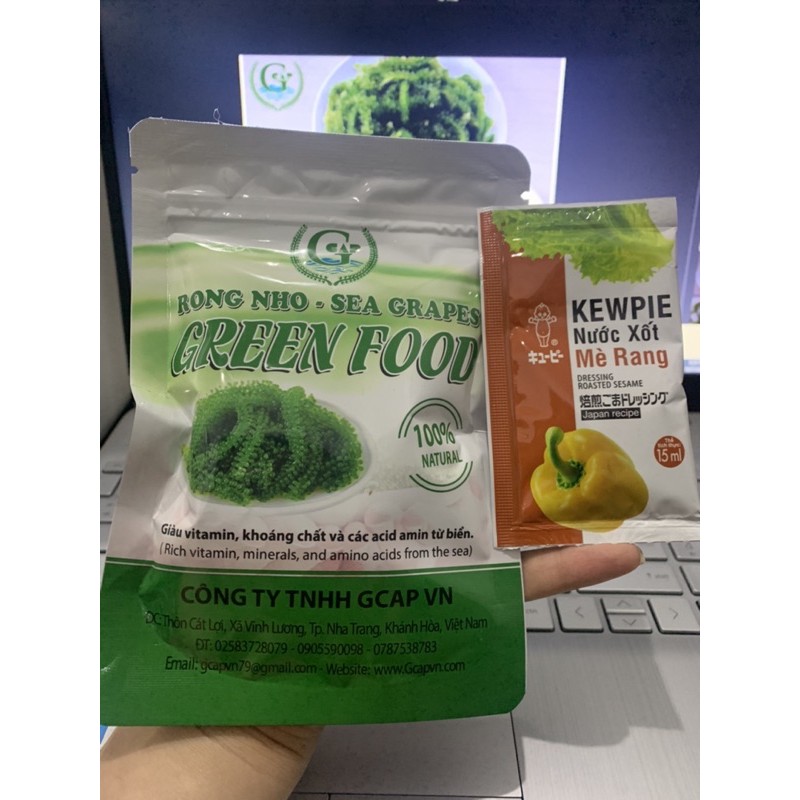 Rong nho Green Food Organic 1 túi 100gr nở ra 500gr rong nho tươi | BigBuy360 - bigbuy360.vn