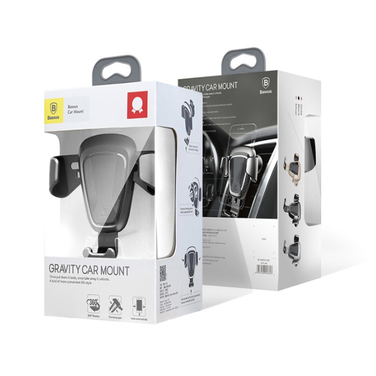 Giá đỡ điện thoại Baseus gắn trên cửa gió điều hòa ô tô SUYL-01-bảo hành 6 tháng  - Khohangcap1_ad