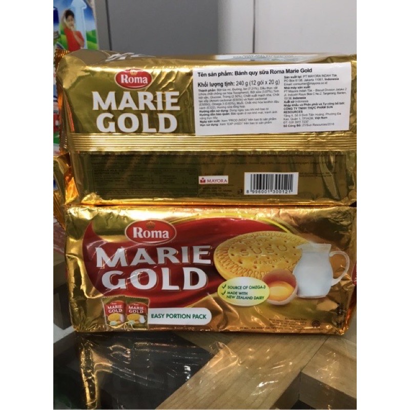 Bánh quy sữa Roma Marie Gold 240g