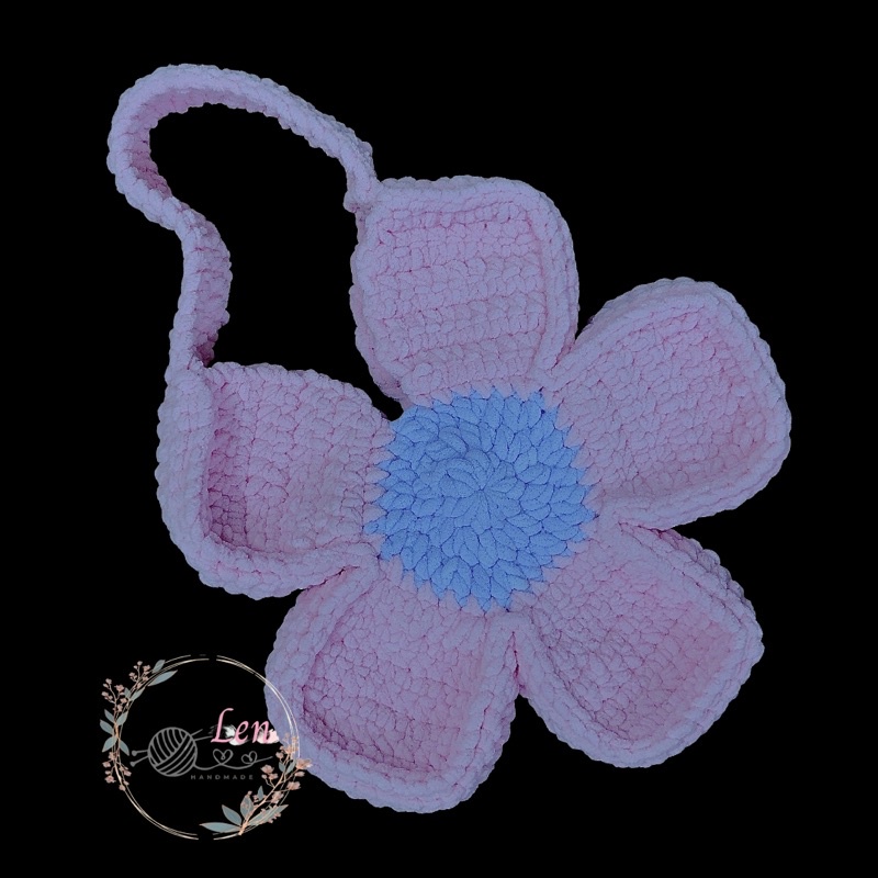 Túi len hoa cúc tặng kèm charm móc khóa hoa - Bloom daisy bag - Phụ kiện thời trang handmade