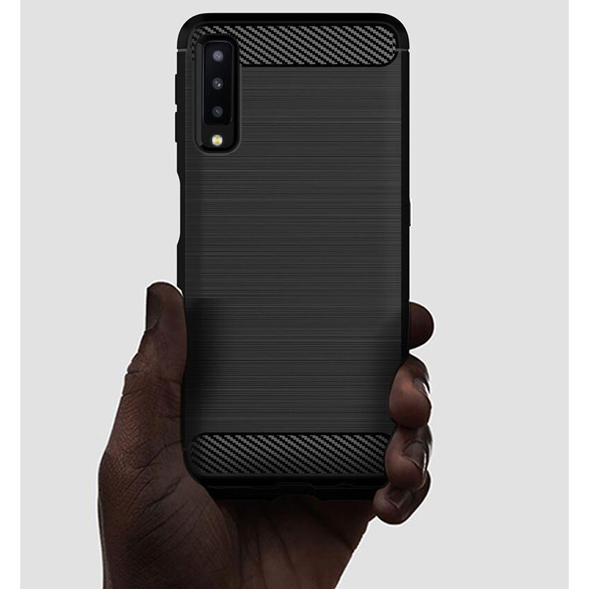 Ốp điện thoại sợi carbon mềm dành cho Samsung Galaxy A7 2018 (A750)