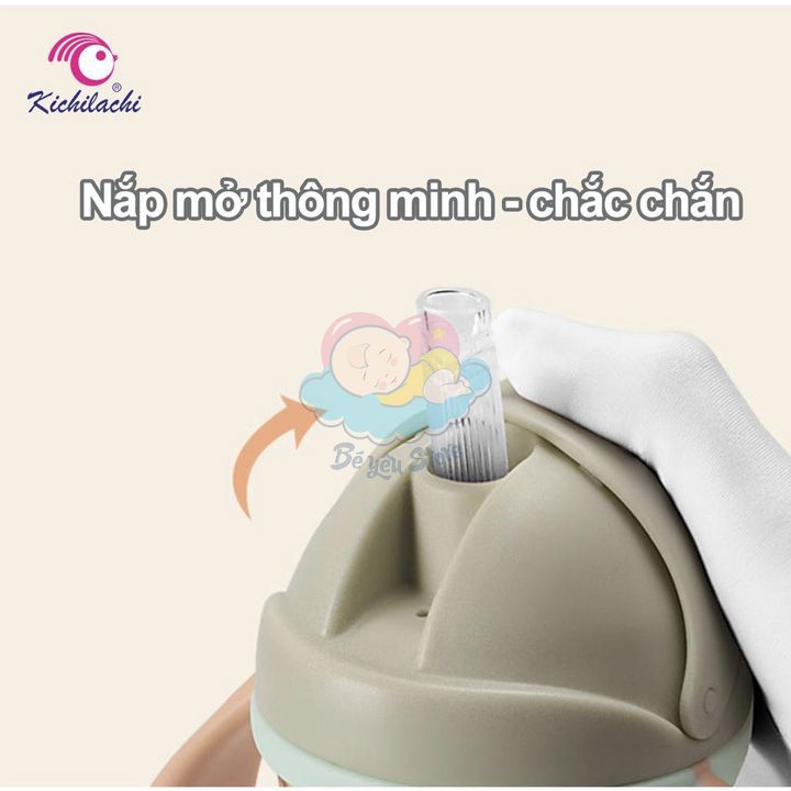 Tuyển sỉ, ctv) Bình tập uống cho bé có tay cầm, bình nhựa Tritan 260ML an toàn cho bé (chống vỡ )