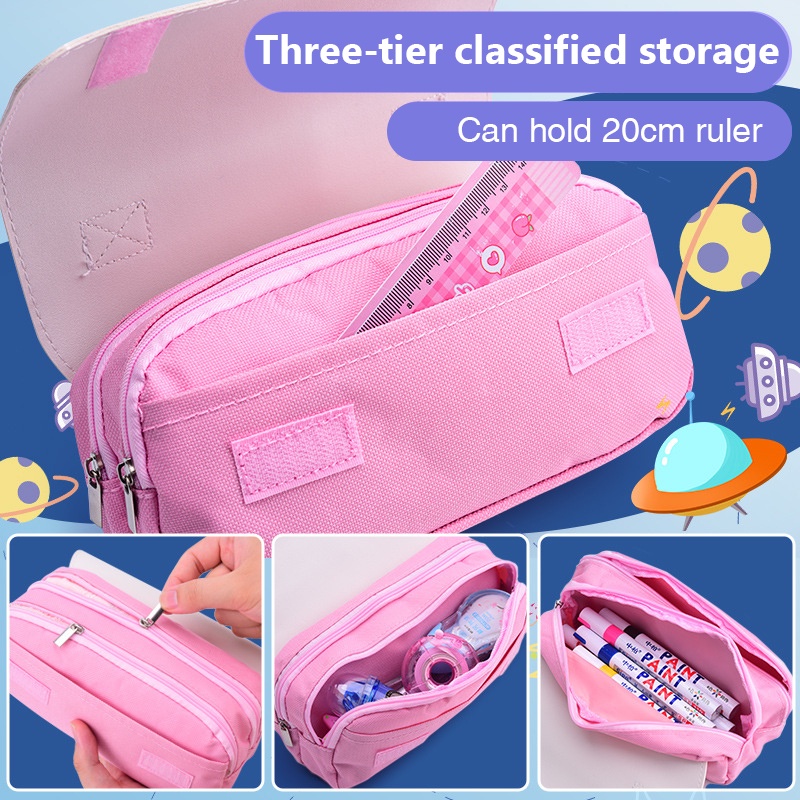 Pen Bag Large Capacity Cute Portable Stationery Creative Space Box Pencil Smiggle Case