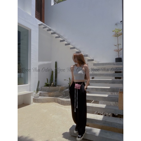 Áo balo croptop đủ màu vải thun gân hình shop chụp 100% | BigBuy360 - bigbuy360.vn