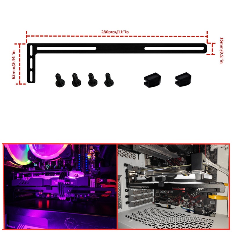 Bộ Khung Đỡ Card Đồ Họa Hình Chữ L Bằng Nhôm Làm Mát PCI