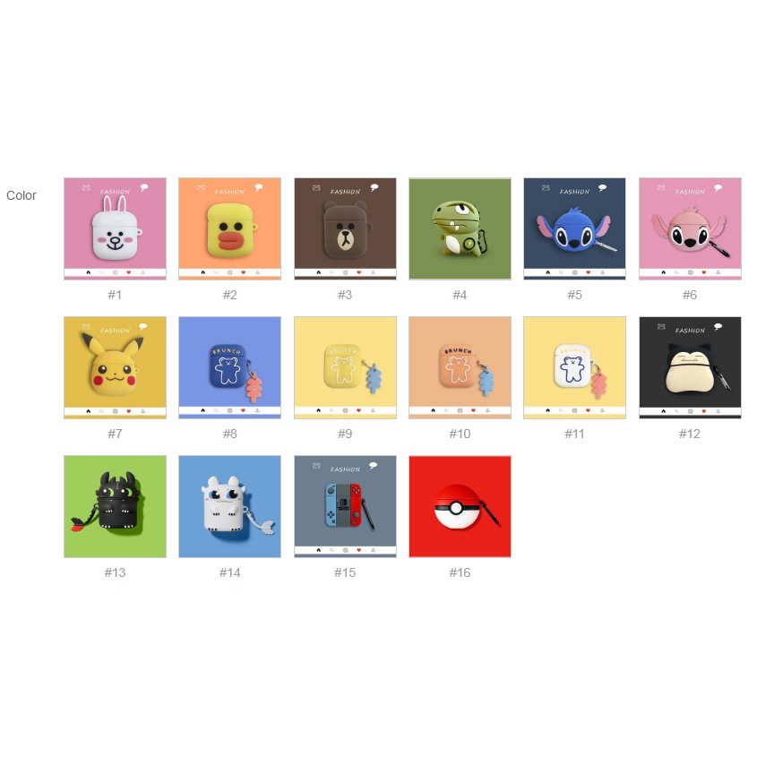 For EDIFIER LolliPods/LolliPods plus cute cartoon Stitch Case for EDIFIER soft Silicone Protective Case with Hook