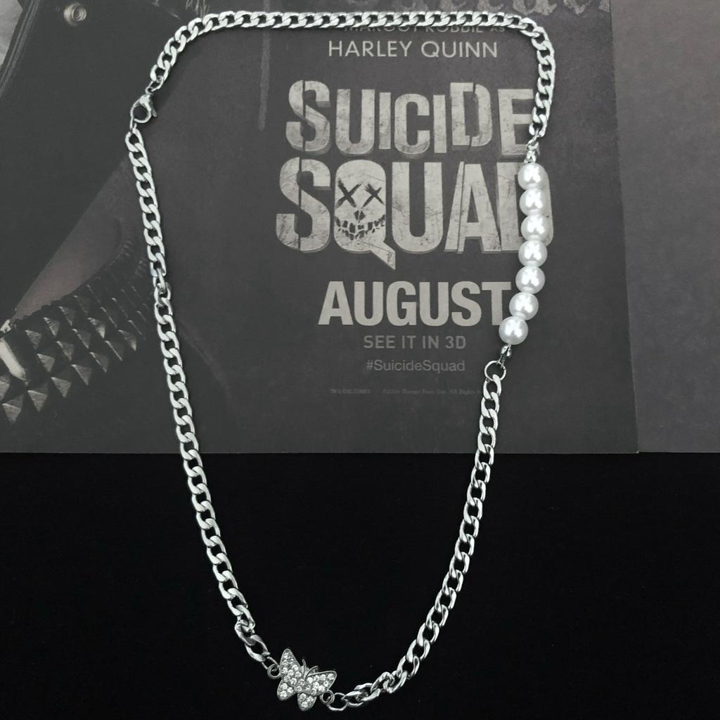 Dây Chuyền Mặt Bướm Đính Ngọc Trai Thời Trang Unisex 22621