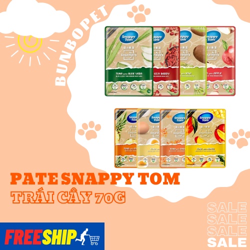 Pate Snappy Tom Trái Cây Gói 70g - Pate Cho Mèo Xuất Xứ Thái Lan
