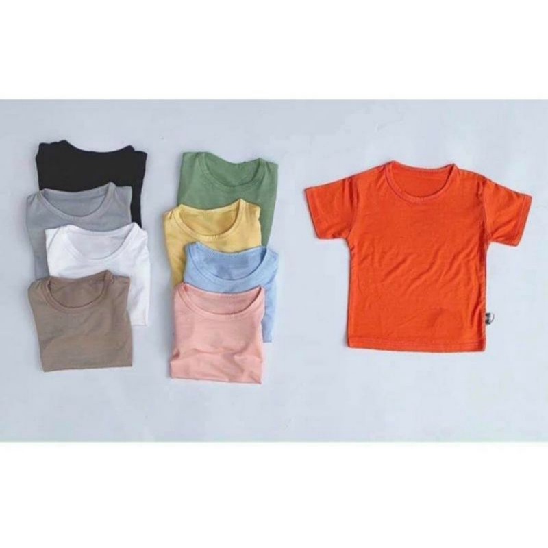 ÁO CỘC TAY TRƠN THUN LẠNH CHO BÉ TRAI BÉ GÁI