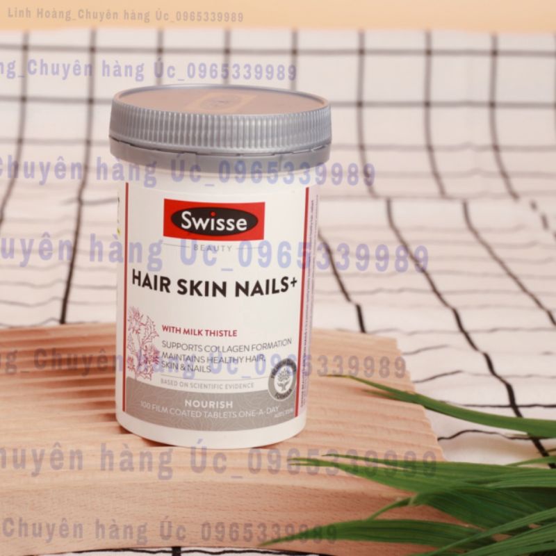Viên uống đẹp da móng tóc Swisse Ultiboost Hair Skin Nails