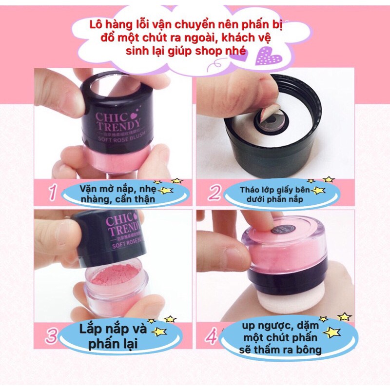 TẶNG LỖ (mút +gương) Phấn má hồng Bioaqua dạng bột | BigBuy360 - bigbuy360.vn