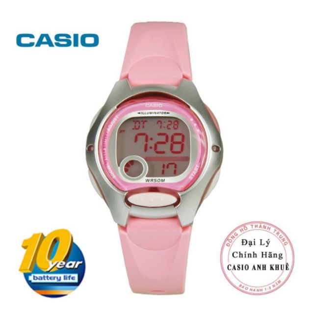 Đồng Hồ Nữ Casio LW-200-4BVDF Dây Nhựa Pin 10 Năm