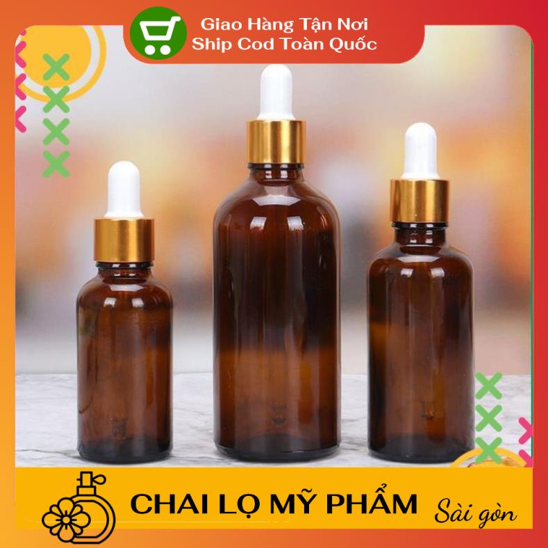 Lọ Chiết Serum ❤ SIÊU RẺ ❤ [100ml] Chai lọ đựng tinh dầu thủy tinh nắp bóp giọt (chai serum) , phụ kiện du lịch