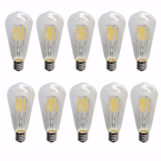Combo 10 Bóng -  LED Edison sợi đốt ST64 4W - Màu Vàng Vintage trang trí nhà - shop - quán ăn