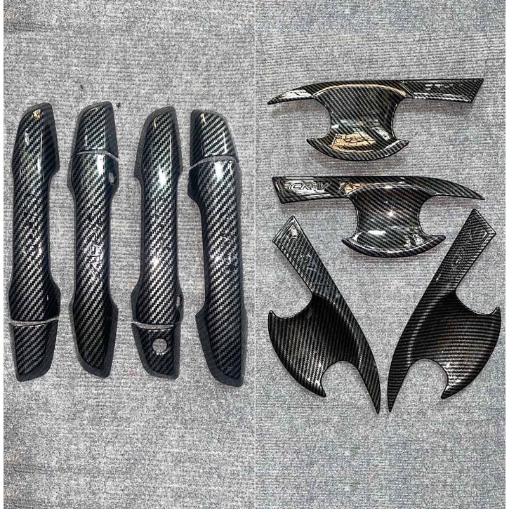 Ốp tay nắm, hõm cửa Honda CRV 2022 2023 vân carbon