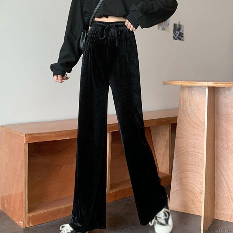 Quần Nhung Ống Rộng Phong Cách Hàn Quốc Trẻ Trung Dành Cho Nữ | BigBuy360 - bigbuy360.vn