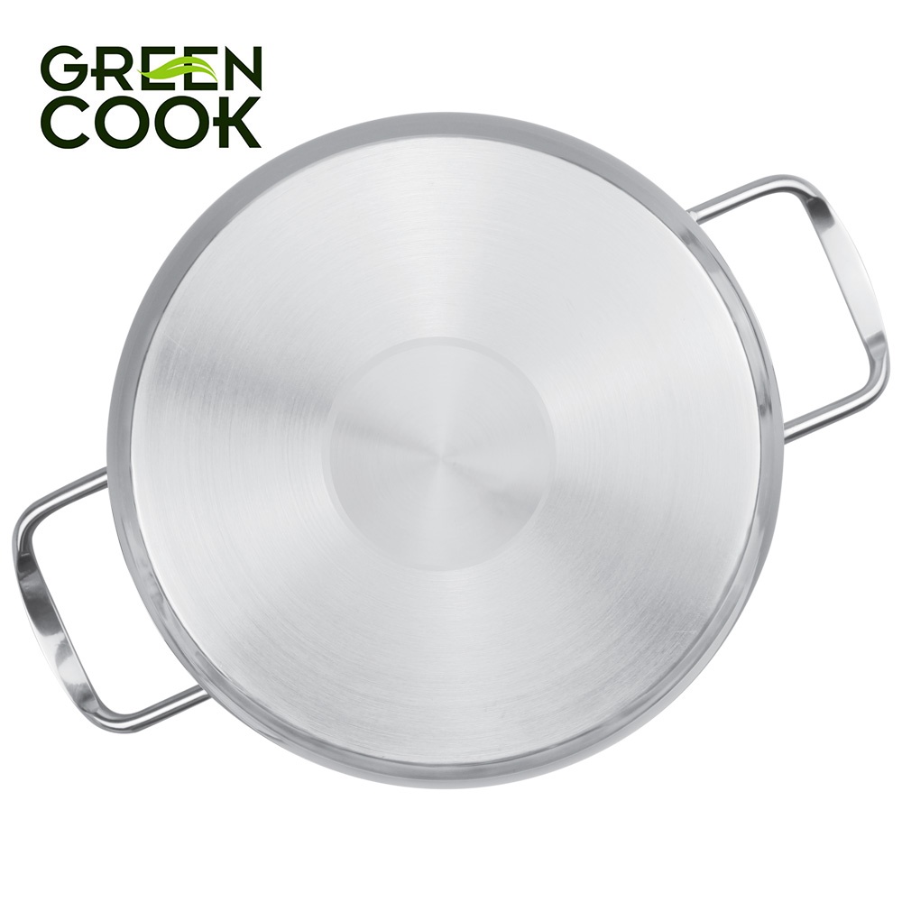 Bộ nồi Inox 3 đáy cao cấp Green Cook GCS06-T1 siêu bền sử dụng được trên bếp từ