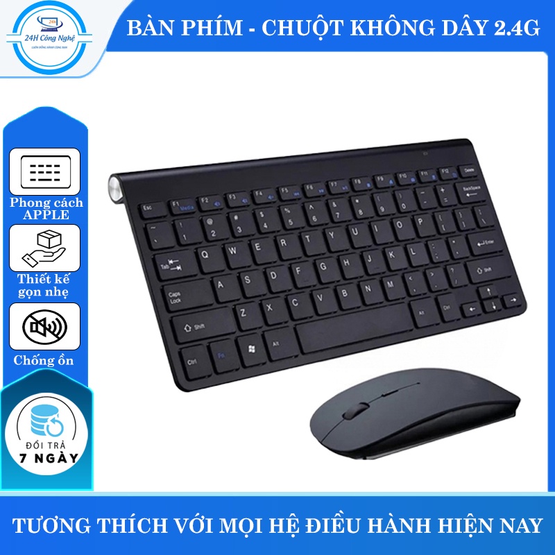 Bàn phím chuột không dây 2.4G Thiết kế nhỏ gọn, sang trọng khả năng chống ồn, chống nước các phím nhạy bén - K1328