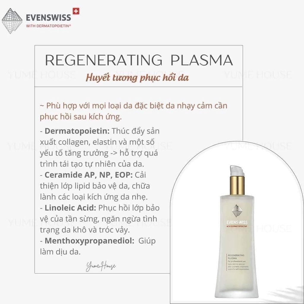 Huyết tương phục hồi da Evenswiss Regenerating Plasma 50ml