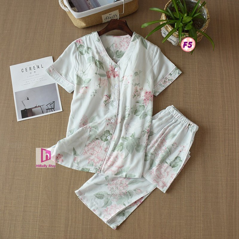 Pijama Lanh Lụa Có Lót Ngực tiện lợi cho mùa hè nóng nực F5 | BigBuy360 - bigbuy360.vn