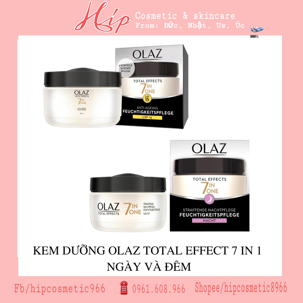 KEM DƯỠNG OLAY TOTAL EFFECT TRẮNG DA MỜ THÂM CHỐNG LÃO HOÁ BAN NGÀY