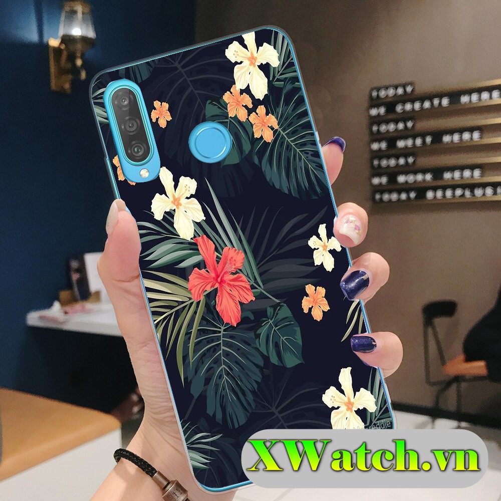 Ốp silicon in hình Huawei Nova 3i Nova 3e P30 lite P30 Y9 2019 Y9 prime Y7 pro Honor play Hoa lá