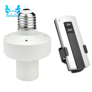 E27 Screw Wireless Remote Control Light Holder Cap Socket Switch