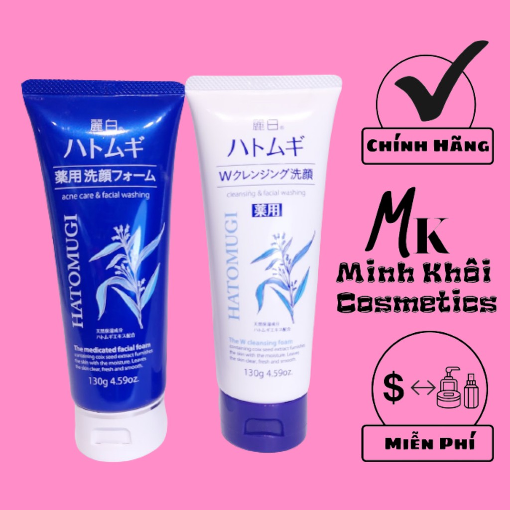 Sữa Rửa Mặt Trắng Da Hạt Ý Dĩ HATOMUGI CLEANSING & FACIAL WASHING 130g