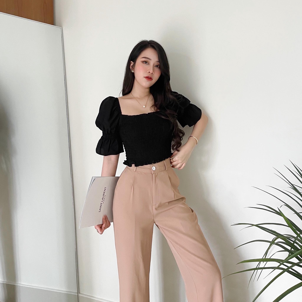 QUẦN TÂY SUÔNG XẾP LY ZAREEN TRS17 NÂU