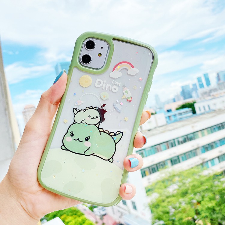 Ốp lưng iphone Dino V2 viền cong 5/5s/6/6plus/6s/6splus/7/7plus/8/8plus/x/xr/xs/11/12/pro/max/plus/promax | BigBuy360 - bigbuy360.vn