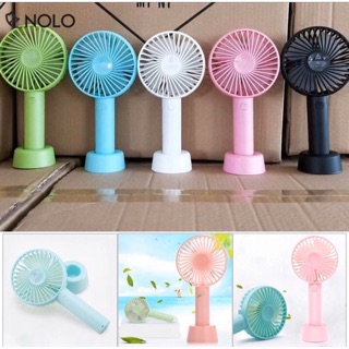 Quạt sạc mini có đế kèm đèn pin