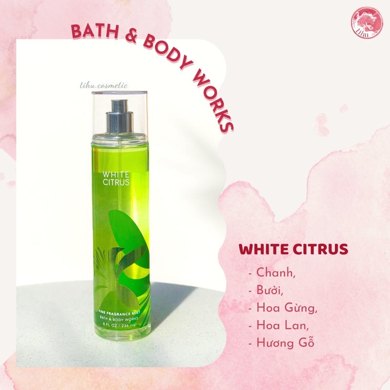 Xịt thơm body mist Bath &amp; Body Works các mùi truyền thống