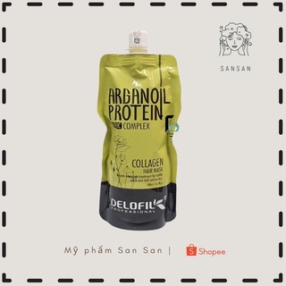 TÚI HẤP Ủ TÓC PHỤC HỒI COLLAGEN ARGANOIL DELOFIL SIÊU MƯỢT 500ML