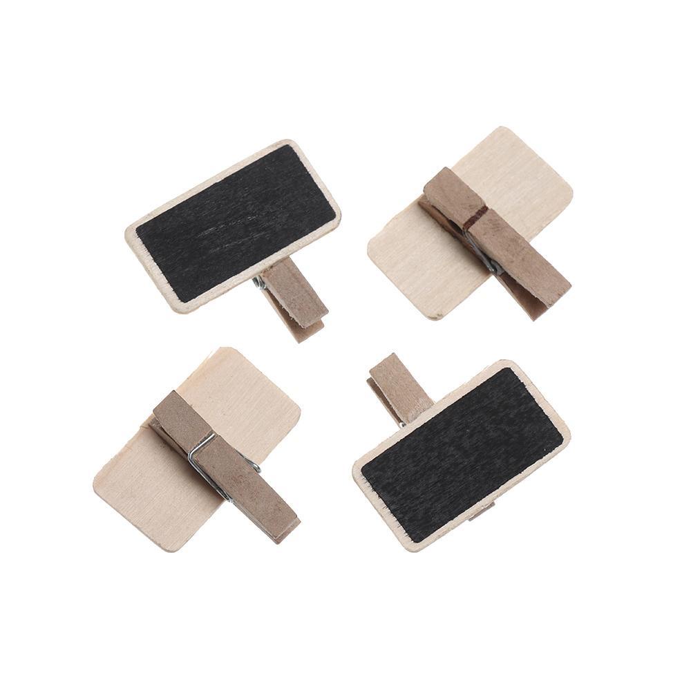 LAKAMIER Set 10 Bảng Đen Viết Phấn Mini Bằng Gỗ Dùng Để Ghi Chú Trang Trí Sân Vườn DIY