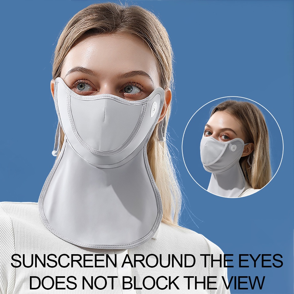 Khẩu Trang Che Mặt Bằng Vải Mềm Thoáng Khí Chống Tia UV