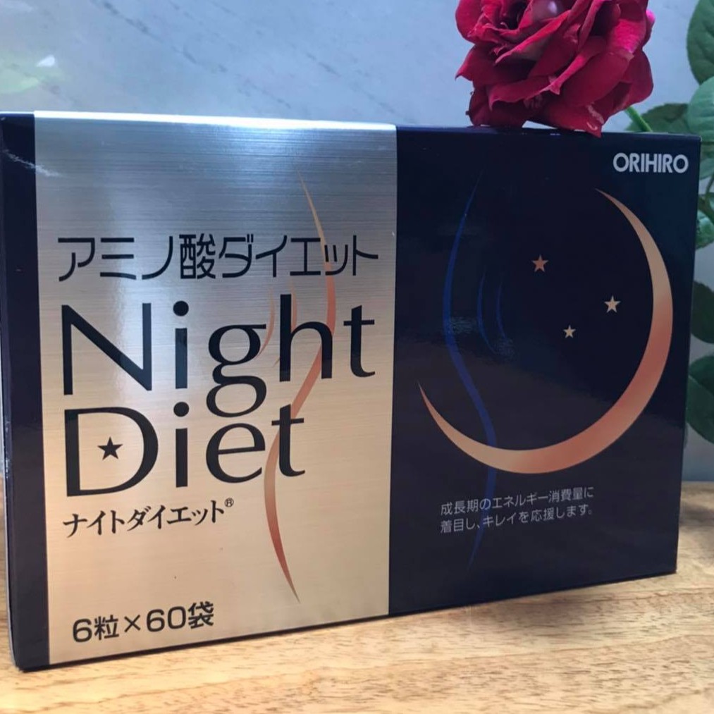 Viên giảm cân Night Diet Orihiro hộp 60 gói – Hỗ trợ chuyển hóa năng lượng, giảm cân nhanh an toàn