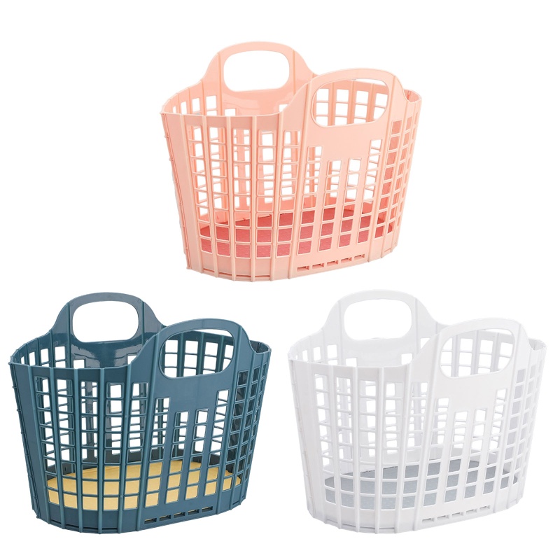 Giỏ Đựng Đồ Dùng Có Tay Cầm Thiết Kế Đục Lỗ Tiện Dụng Cho Nhà Tắm