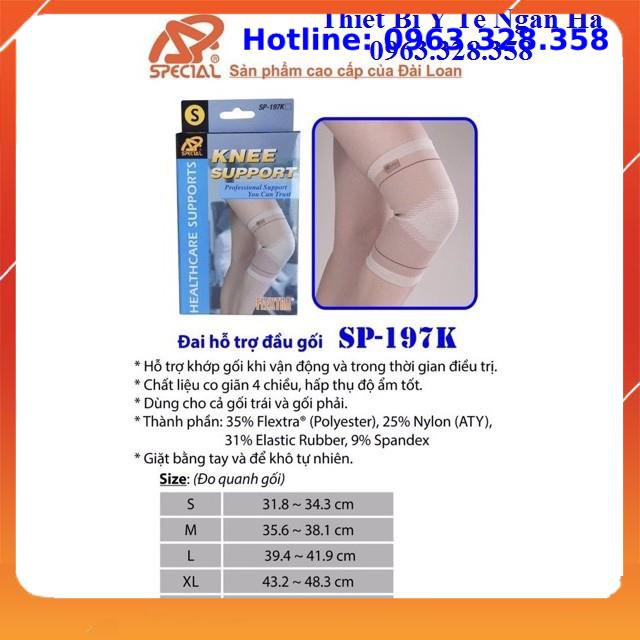 Bó gối đai thun co giãn hỗ trợ cố định khớp đầu gối cao cấp special sp197k sp-197k- hỗ trợ giảm chấn thương thể thao
