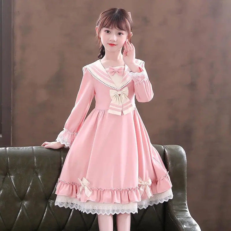 Đầm Công Chúa Tay Ngắn Phong Cách Lolita Phương Tây Thời Trang Mùa Hè Mới Cho Bé Gái