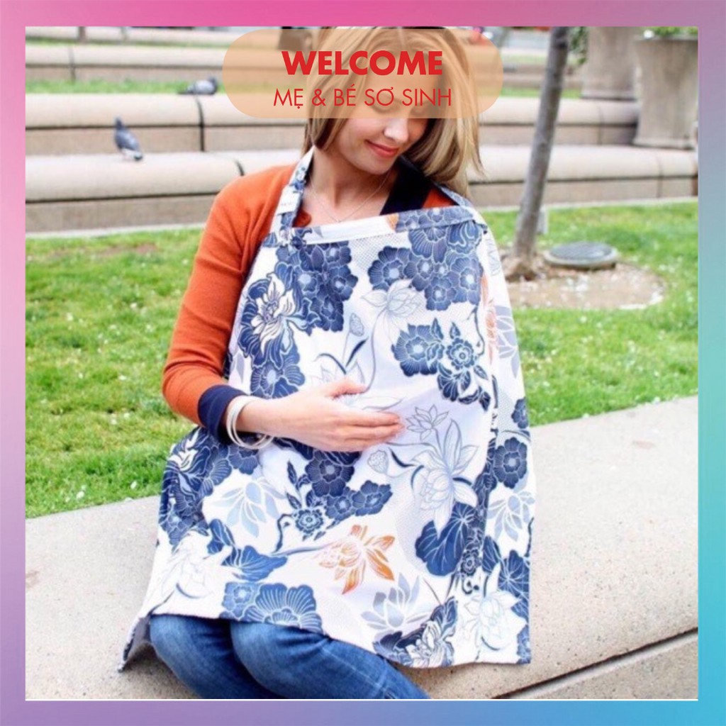 Áo choàng cho con bú, khăn choàng cho con ti mẹ, chắn nắng chắn bụi khi đi ra ngoài chỗ đông người