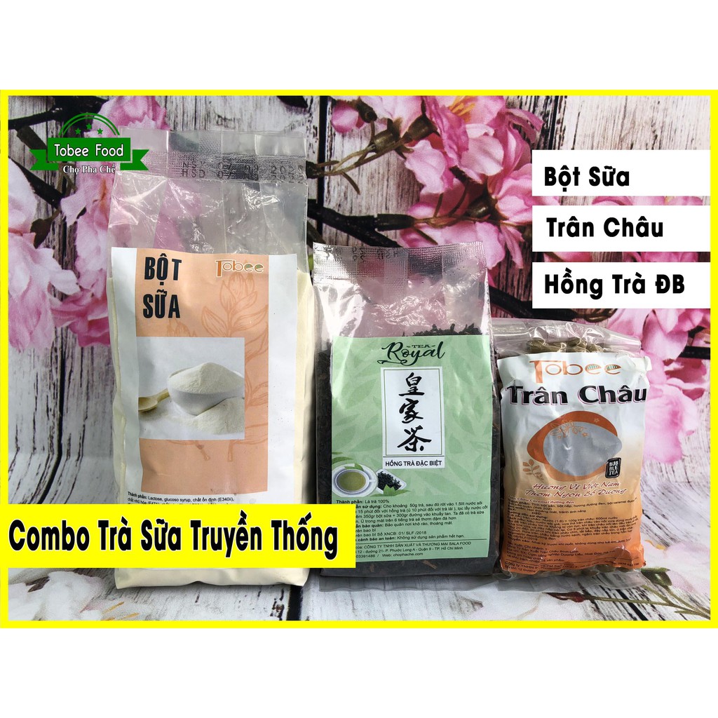 [Mã GRO1505 giảm 8% đơn 250K] COMBO TRÀ SỮA TRUYỀN THỐNG - Bộ 3 Hoàn hảo (Hồng trà - Bột sữa - Trân châu ) Giá cực SỐC