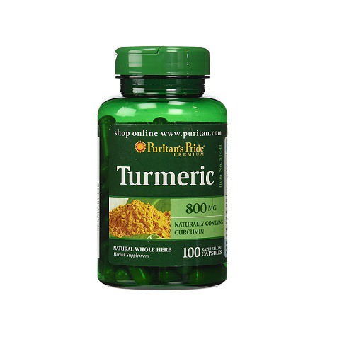 Tinh chất nghệ chống lão hóa làm đẹp da, ngừa đau dạ dày, viêm khớp Puritan's Pride- Turmeric 800mg 100 viên HSD 5/2020 | BigBuy360 - bigbuy360.vn