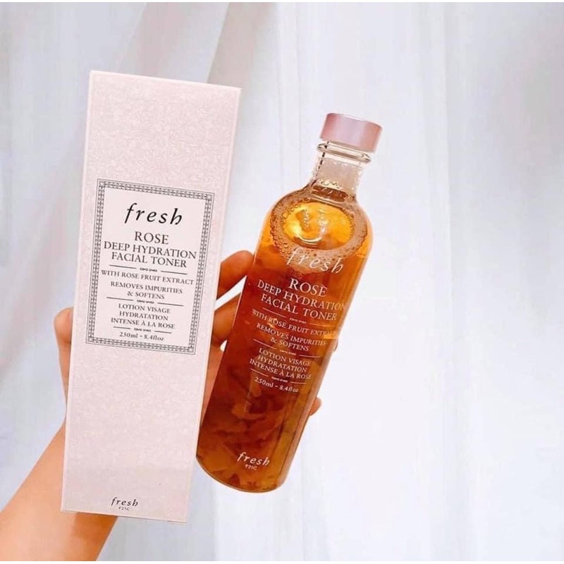 Toner nước hoa hồng Fresh dưỡng sáng da se khít lỗ chân lông fresh rose deep hydration