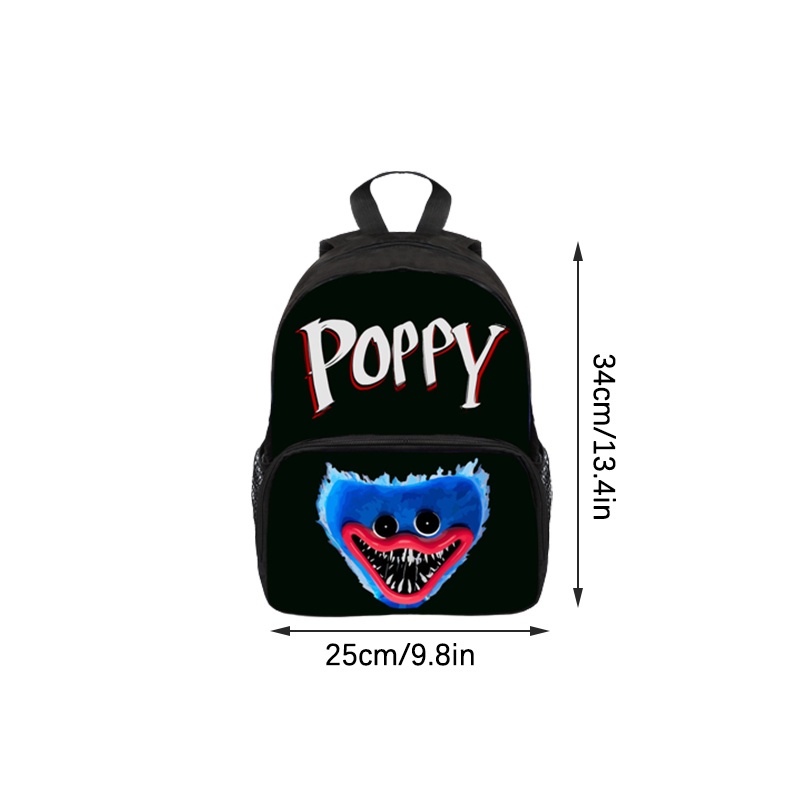 Ba Lô Đi Học/Du Lịch In Chữ Poppy Playtime Huggy Wuggy Cho Bé